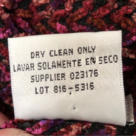 NEW - LIZ BAKER Pink, Purple, Orange Chenille Tweed Button Front Blazer Size 8 - Picture 4 of 5